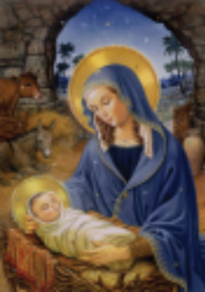 8.25 X 11.75 in. Mary with Child Medium Advent Calendar