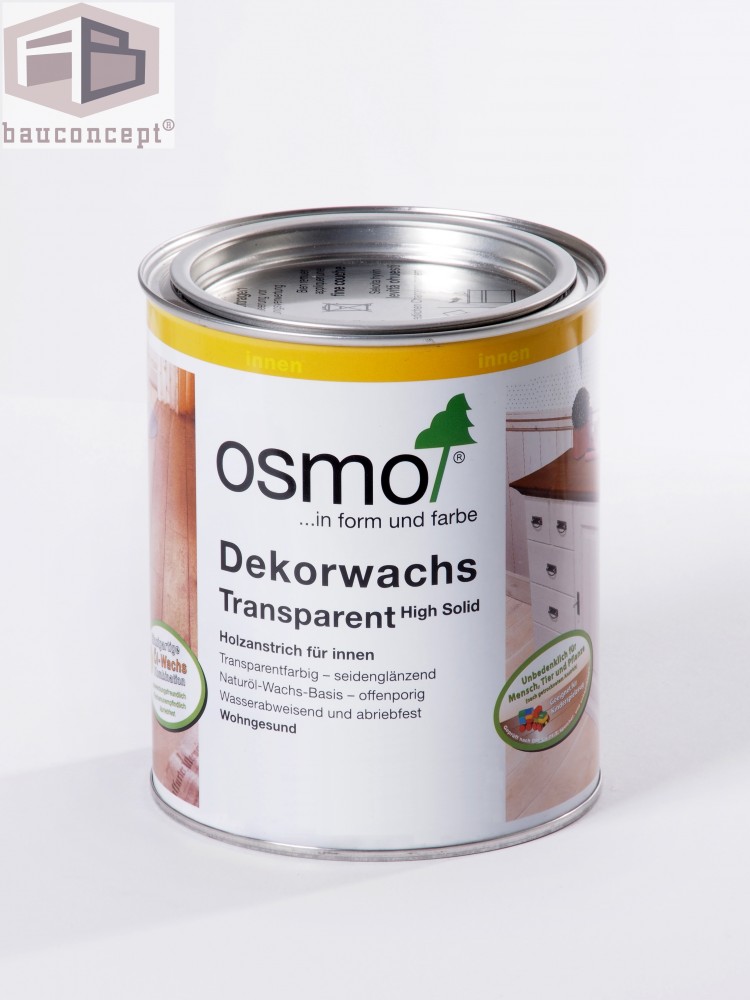 Osmo Dekorwachs Transparent HS 3119 Seidengrau 0,75 Liter Gebinde