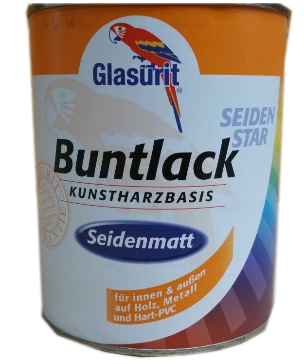 Glasurit Butlack Kunstharzbasis Seidenmatt Ral 1021 Gelb 750 Ml