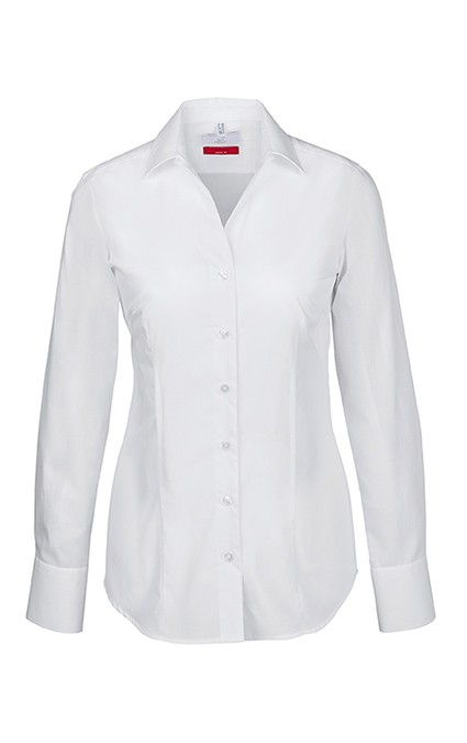 Greiff Corporate Wear Premium Damen Bluse Langarm Regular Fit WeiB Modell 6504
