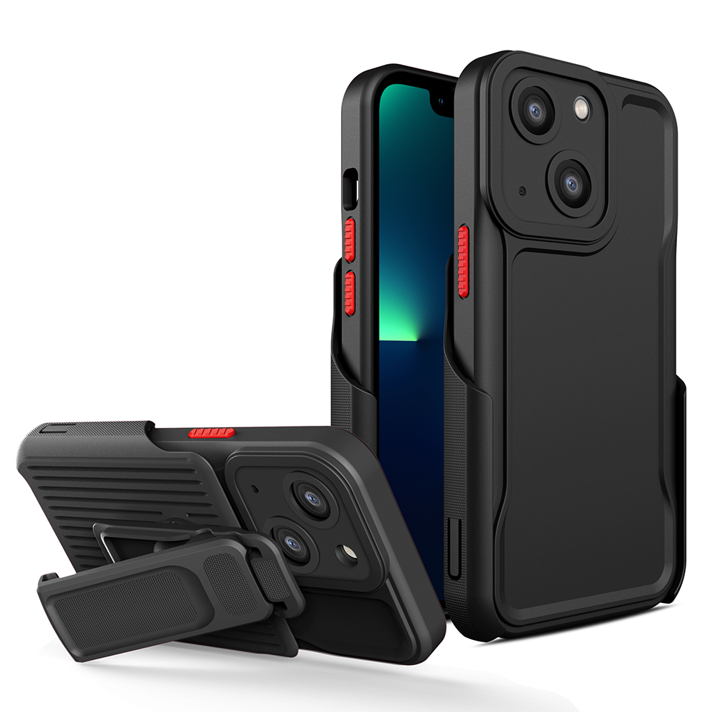 Dream Wireless HSCIP14-0049-BK 6.1 in. Explore Max Series Premium Holster Combo Case Secure Clip-on Holster & Camera Opening for iPhone 14 - Black