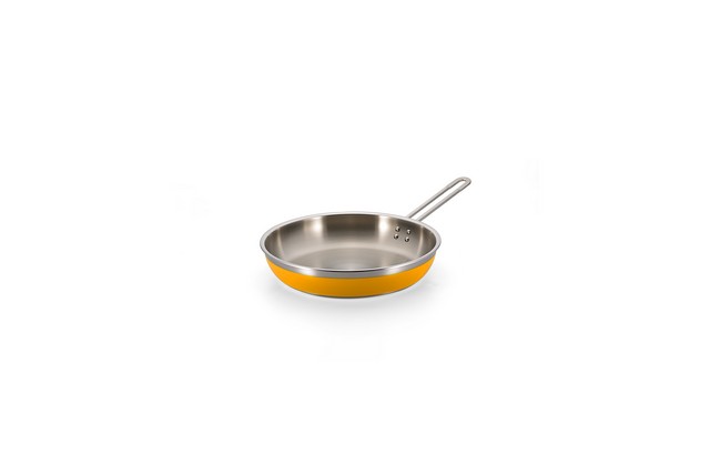 Classic Country French Collection Saute 1 Quart Pan & Skillet Long Handle No Cover - Yellow - 20 Oz