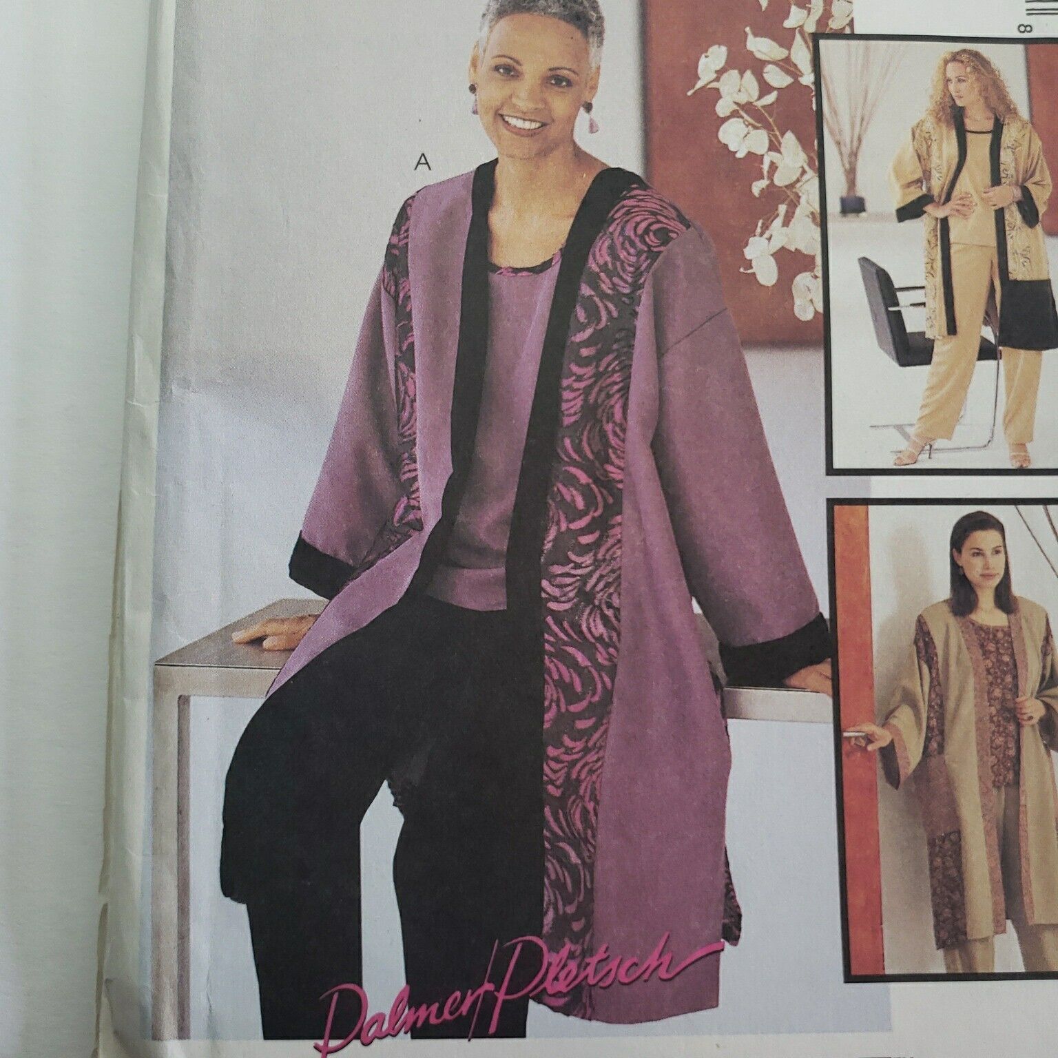 McCalls 2292 Women Long Jacket Cover-up Top Pull-on Pants Pattern Sz 24-26 Uncut thumbnail