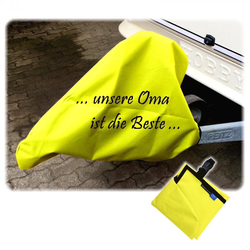 Premium Deichselhaube Gelb Oma Deichselabdeckung Kupplungsabdeckung Nylon