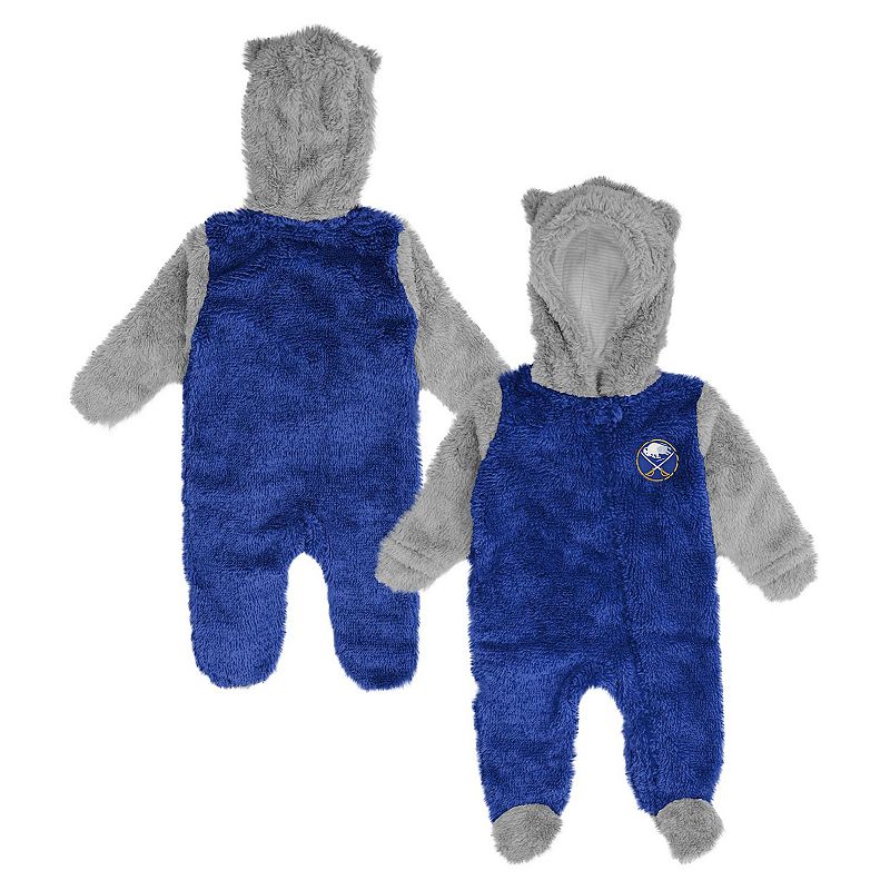 Newborn & Infant Royal Buffalo Sabres Game Nap Teddy Fleece Bunting Full-Zip Sleeper, Boy's, Size: 6-9 Months, Blue