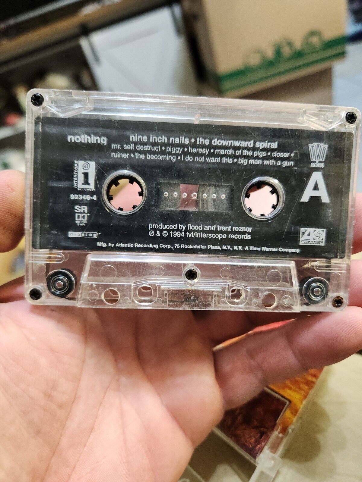 Nine Inch Nails - the Downward Spiral Club Cassette 1994 W/ Slipcover NOT TESTED thumbnail