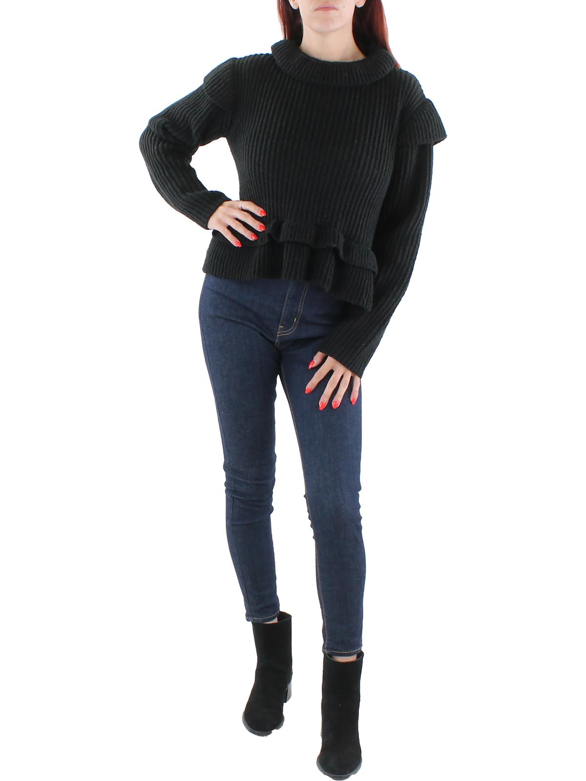 Lea + Viola Womens Ribbed Peplum 843177195489 Small RT $130.0