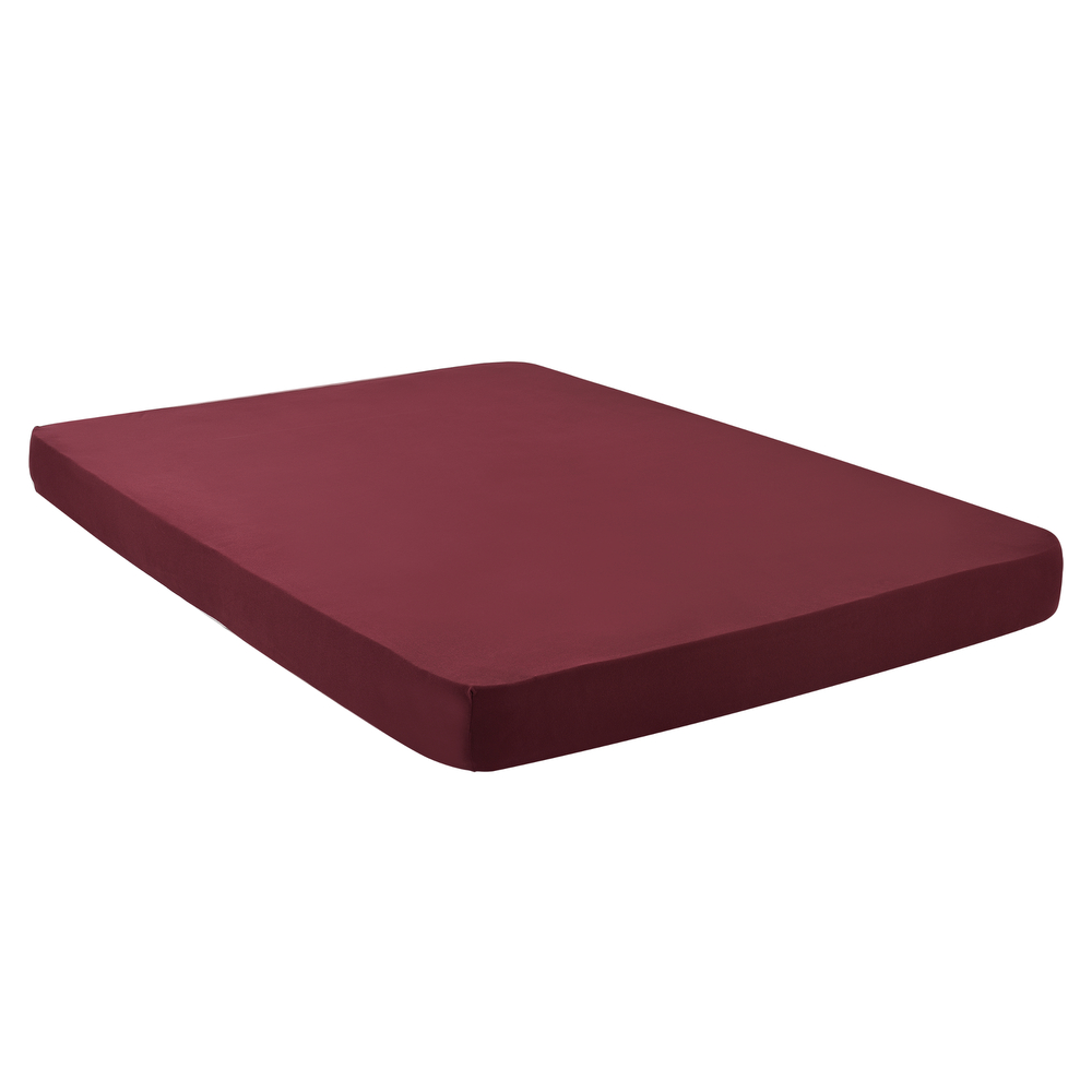 Neu. Haus® Spannbettlaken 180-200 X 200 Cm Wein Rot 100% Baumwolle Spannbetttuch