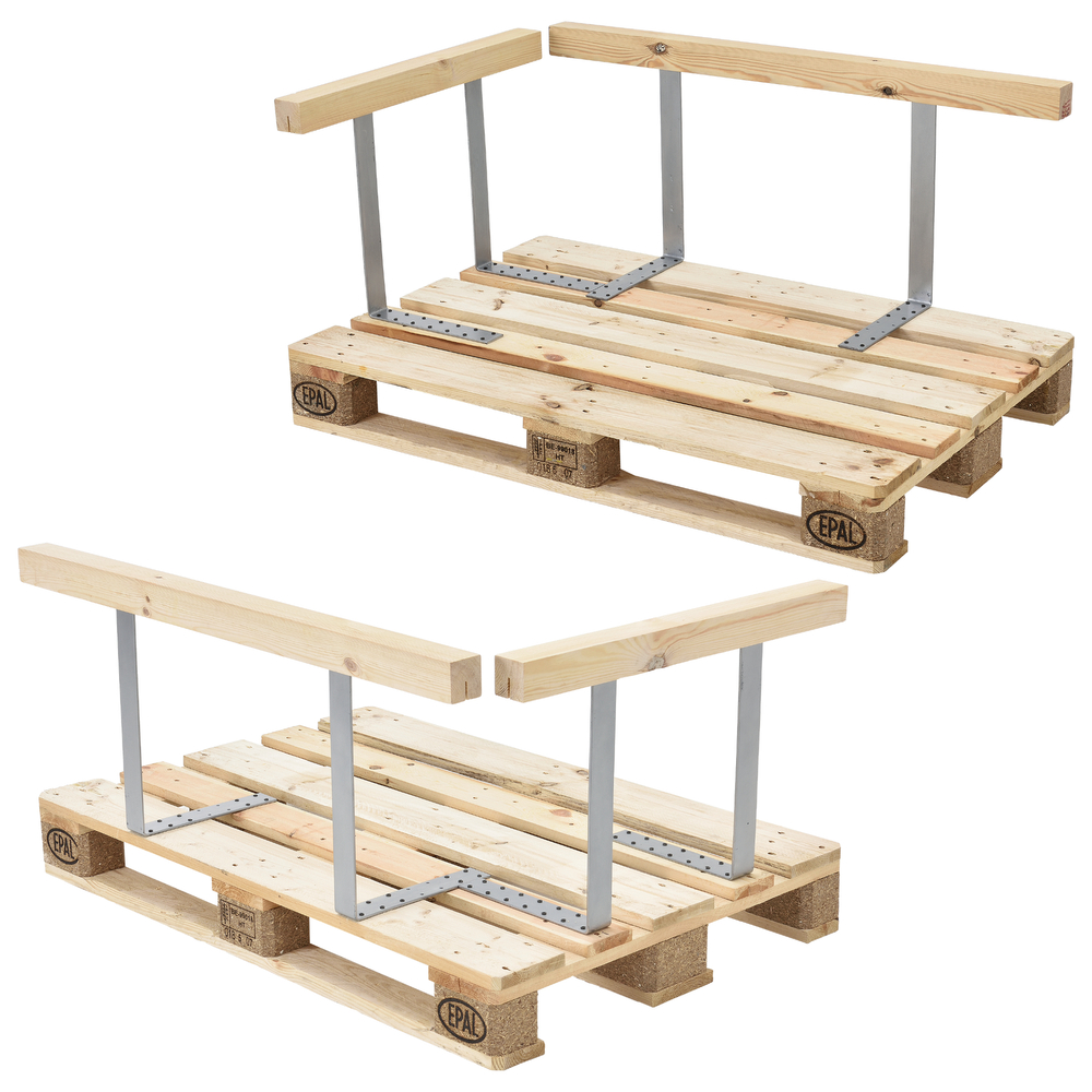 [en. Casa] Euro Paletten Sofa Kissen Senffarben 3-Sitzer Mit Paletten Polster Lehnen