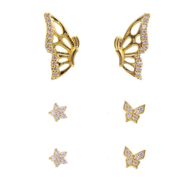 DeliaWinterfel Butterfly Studs Oorbellen 0049-Goud