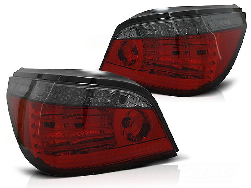 Tuning-Tec Achterlichten BMW E60 LCI 03 07-12 09 ROOD SMOKE LED SEQ Complete Set (links En Rechts)