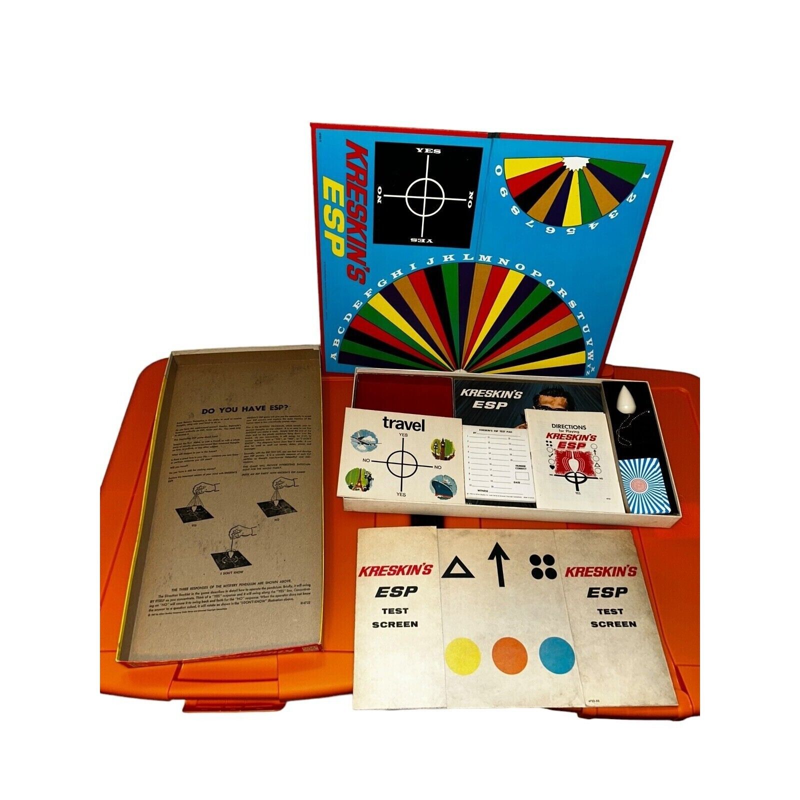 Vintage 1966 Milton Bradley Kreskin's ESP Extra Sensory Perception Board Game thumbnail
