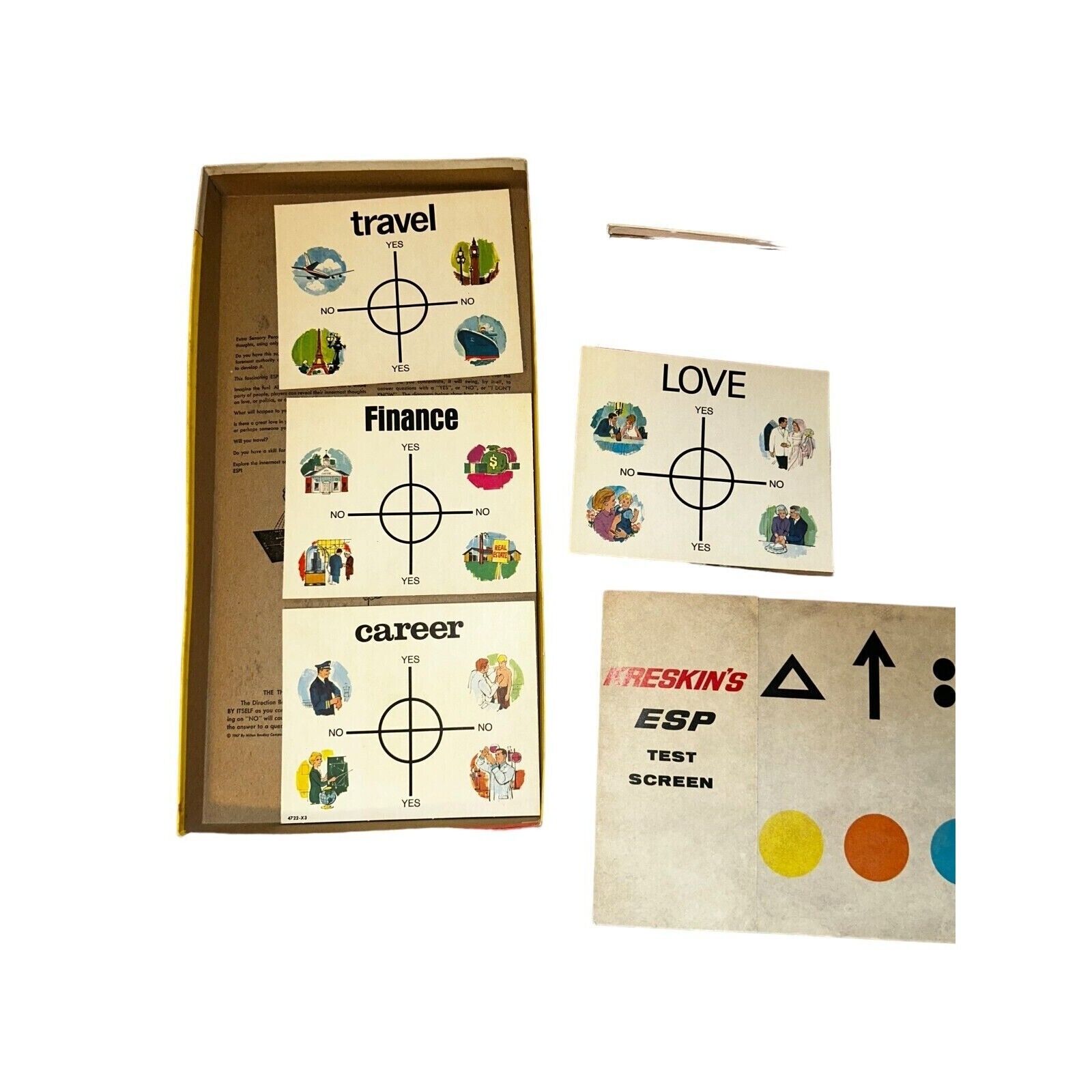 Vintage 1966 Milton Bradley Kreskin's ESP Extra Sensory Perception Board Game thumbnail