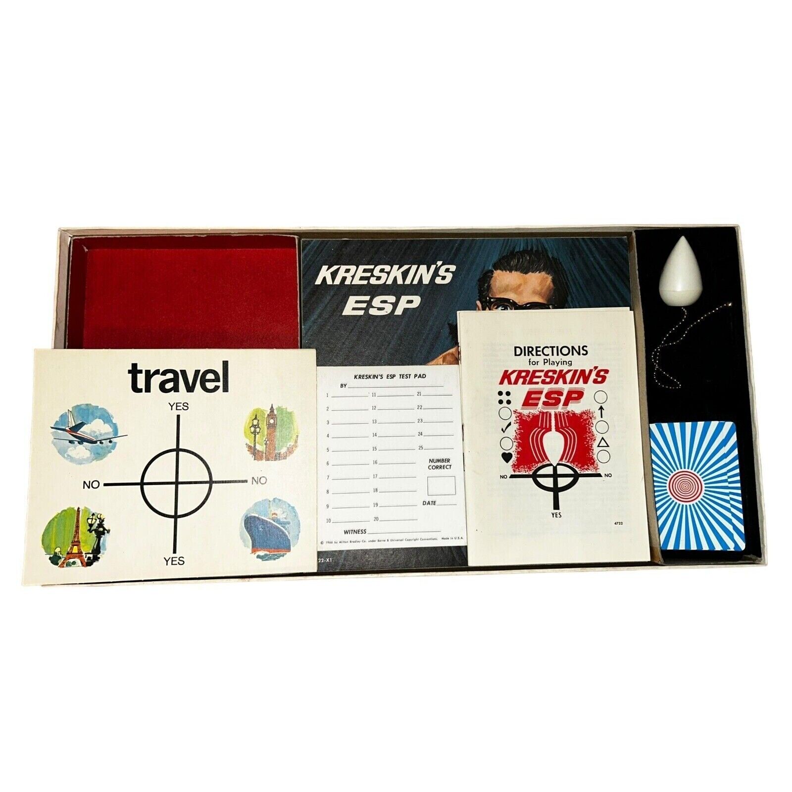 Vintage 1966 Milton Bradley Kreskin's ESP Extra Sensory Perception Board Game thumbnail