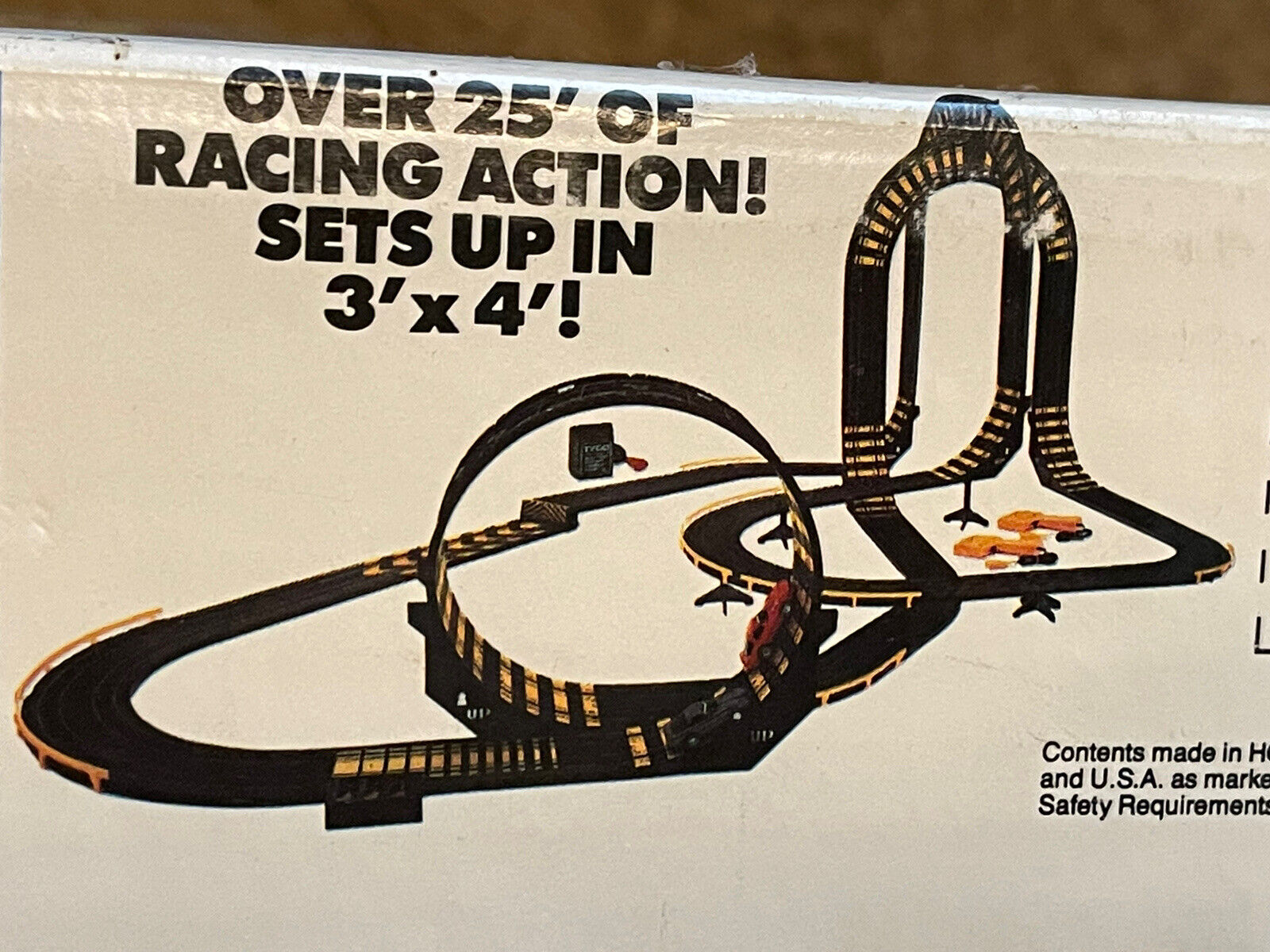 1989 Vintage Tyco Sky Climber Cliff Hangers Slot Car Track in Box No. 6229 XLNT thumbnail