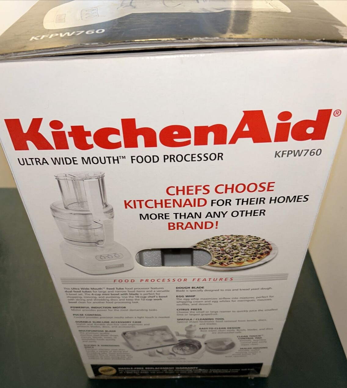 KitchenAid Food Processor Juicer Accessories 12-Cup & 4-Cup Bowls KFPW760 White thumbnail