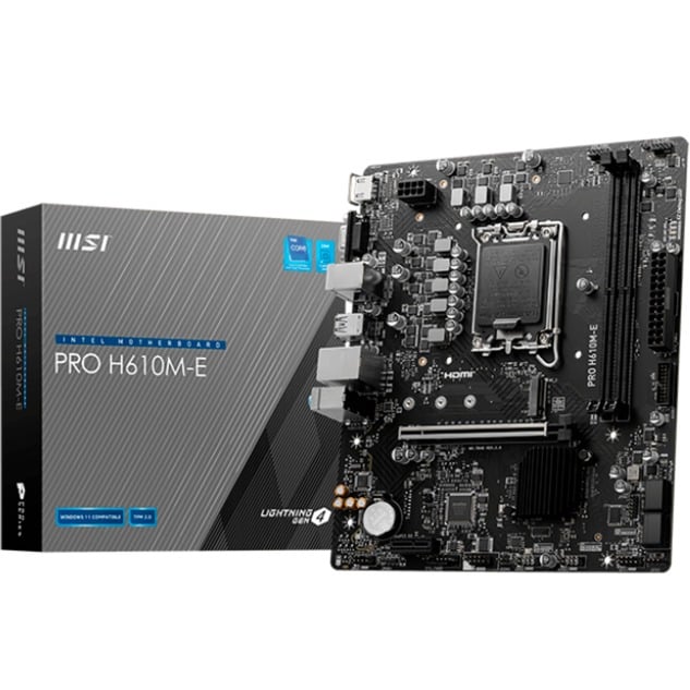MSI PRO H610M-E Motherboard Intel H610 LGA 1700 Micro ATX