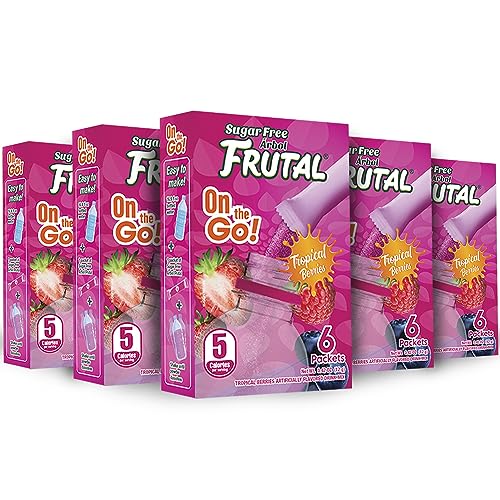 Powdered Drink Mix Tropical Berries Flavored - Sugar Free! – Tropical Berries Packets (30 Count of Stick Packs) - Frutal on-the-Go!