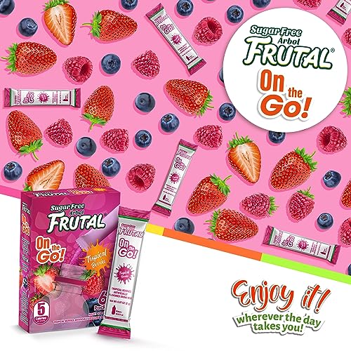 Powdered Drink Mix Tropical Berries Flavored - Sugar Free! – Tropical Berries Packets (30 Count of Stick Packs) - Frutal on-the-Go! thumbnail