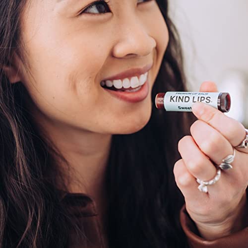 Kind Lips Lip Balm, Nourishing Soothing Lip Moisturizer for Dry Cracked Chapped Lips, Made in Usa with 100% Natural USDA Organic Ingredients, Sweet Mi thumbnail