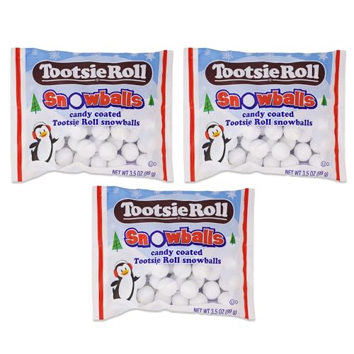 Tootsie Roll Snowballs 3 Pack, Candy Snow, Snowballs Food, Christmas Tootsie Rolls, Christmas Candy Gluten Free Holiday Roll It Candy