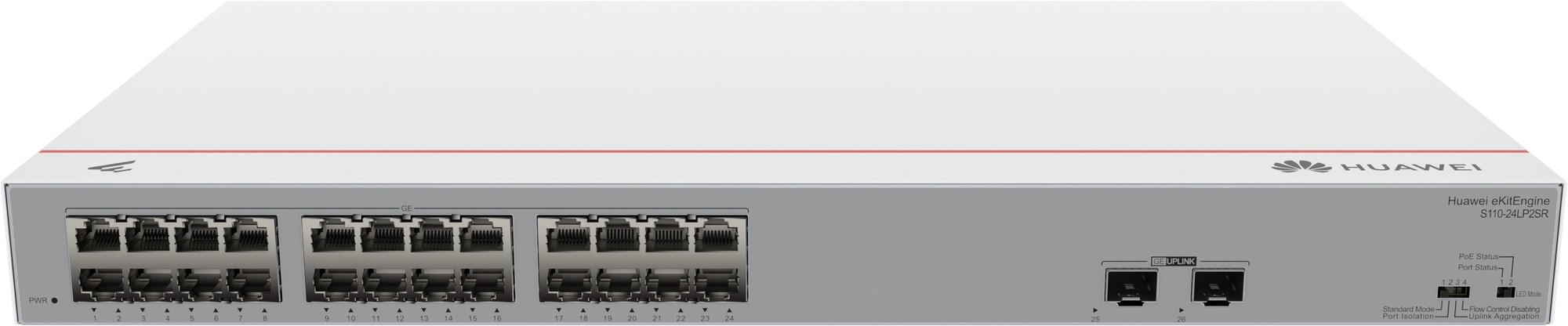 HUAWEI Huawei Switch S110-24LP2SR (24*GE Ports(124W PoE+), 2*GE SFP Ports, AC Power) (98012198)