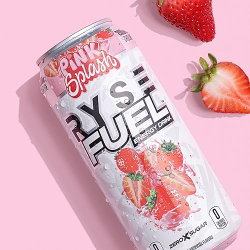 RYSE Fuel Sugar Free Energy Drink | Vegan Friendly, Gluten Free | No Fillers & No Artificial Colors | 0 Calories | 200mg Natural Caffeine | 12 Pack (P thumbnail