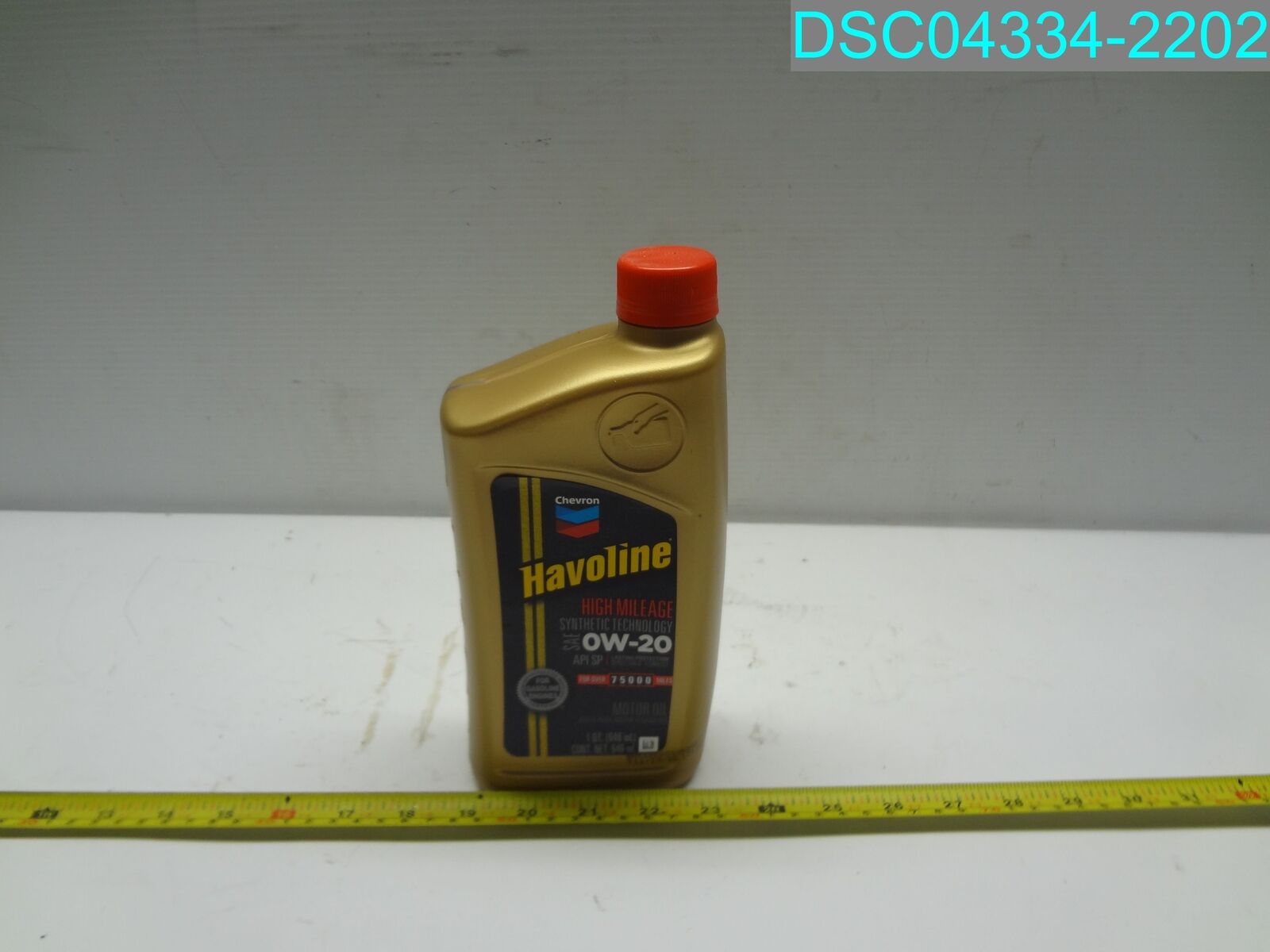 QTY=6 QT: (6 X 1 QT) Havoline 0W-20 High Mileage Synthetic Oil 076568791575