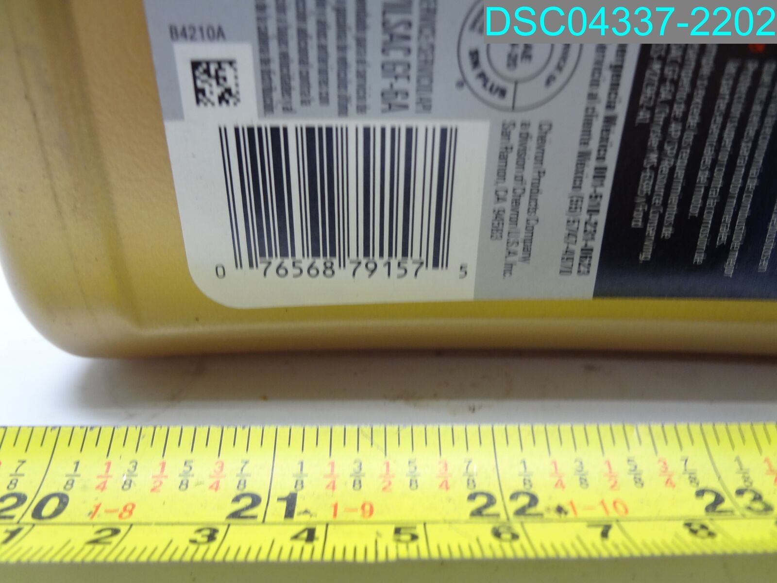 QTY=6 QT: (6 X 1 QT) Havoline 0W-20 High Mileage Synthetic Oil 076568791575 thumbnail