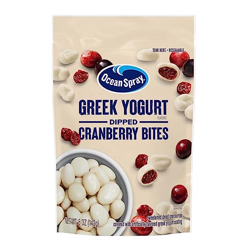 Ocean Spray Greek Yogurt Dipped Cranberry Bites, 5.0 Oz, Pack of 12 Bites