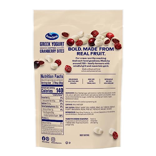 Ocean Spray Greek Yogurt Dipped Cranberry Bites, 5.0 Oz, Pack of 12 Bites thumbnail