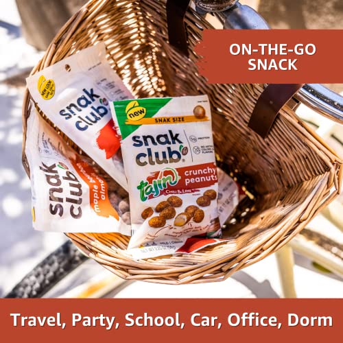 Snak Club Tajin Crunchy Peanuts, Mild Chili & Lime Flavor, Zesty Spicy Snacks, 10.5oz Resealable Bag (Pack of 6) thumbnail