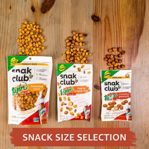 Snak Club Tajin Crunchy Peanuts, Mild Chili & Lime Flavor, Zesty Spicy Snacks, 10.5oz Resealable Bag (Pack of 6) thumbnail