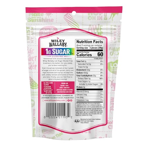 Wiley Wallaby, Wiley Wallaby Watermelon Low Sugar Licorice, 5.5 Oz (Case of 8) thumbnail