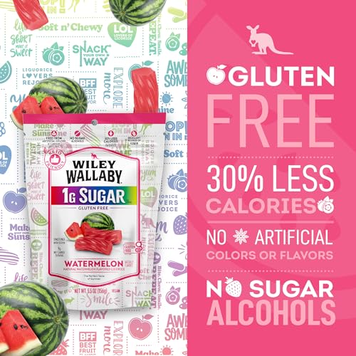 Wiley Wallaby, Wiley Wallaby Watermelon Low Sugar Licorice, 5.5 Oz (Case of 8) thumbnail