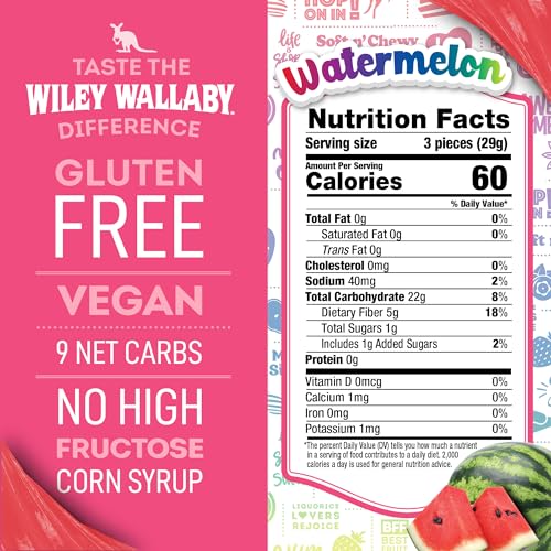 Wiley Wallaby, Wiley Wallaby Watermelon Low Sugar Licorice, 5.5 Oz (Case of 8) thumbnail
