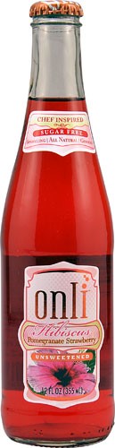 Onli All Natural Sparkling Ginseng Water Sugar Free Hibiscus Pomegranate Strawberry - 12 Fl Oz Pack of 2