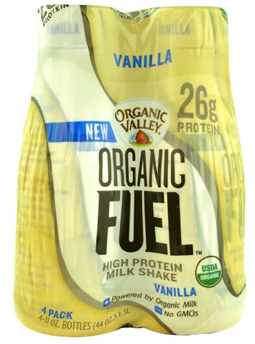 Organic Valley Organic Fuel High Protein Milk Shake Vanilla - 4 Bottles