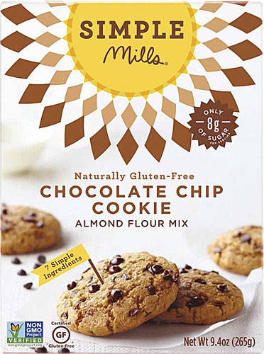 Simple Mills Gluten Free Almond Flour Mix Chocolate Chip Cookie - 8.4 Oz Pack of 2
