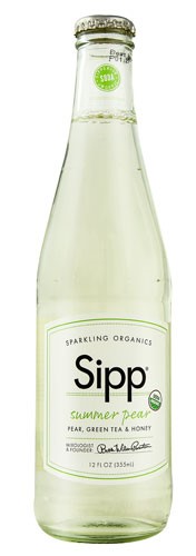 Sipp Sparkling Organics Eco Beverage Summer Pear - 12 Fl Oz Pack of 4