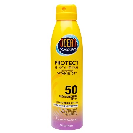 Ocean Potion Suncare Protect & Nourish Sunscreen Spray, SPF 50 6.0 Fl Oz(pack of 4)