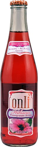 Onli All Natural Sparkling Ginseng Water Hibiscus Pomegranate Aronia - 12 Fl Oz Pack of 6