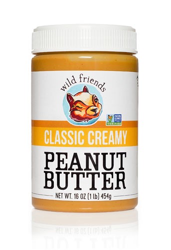 Wild Friends Classic Creamy Peanut Butter, 16 Ounce Jars (3 Count), Gluten Free, Palm Oil Free