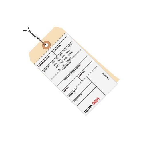 'Thornton's Inventory Tags, 2 Part Carbonless # 8, Pre-Wired, (5500-5999), 6 1/4