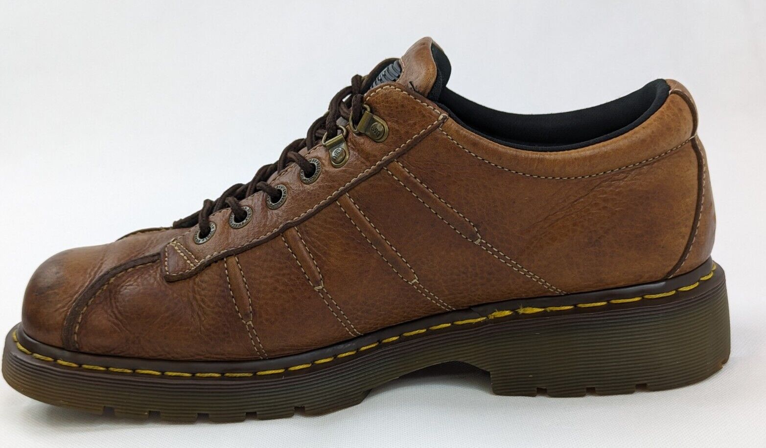 VTG Dr Martens Oxford Shoe, Men 13, Brown Leather 9764 Slip Oil Resistant Work thumbnail