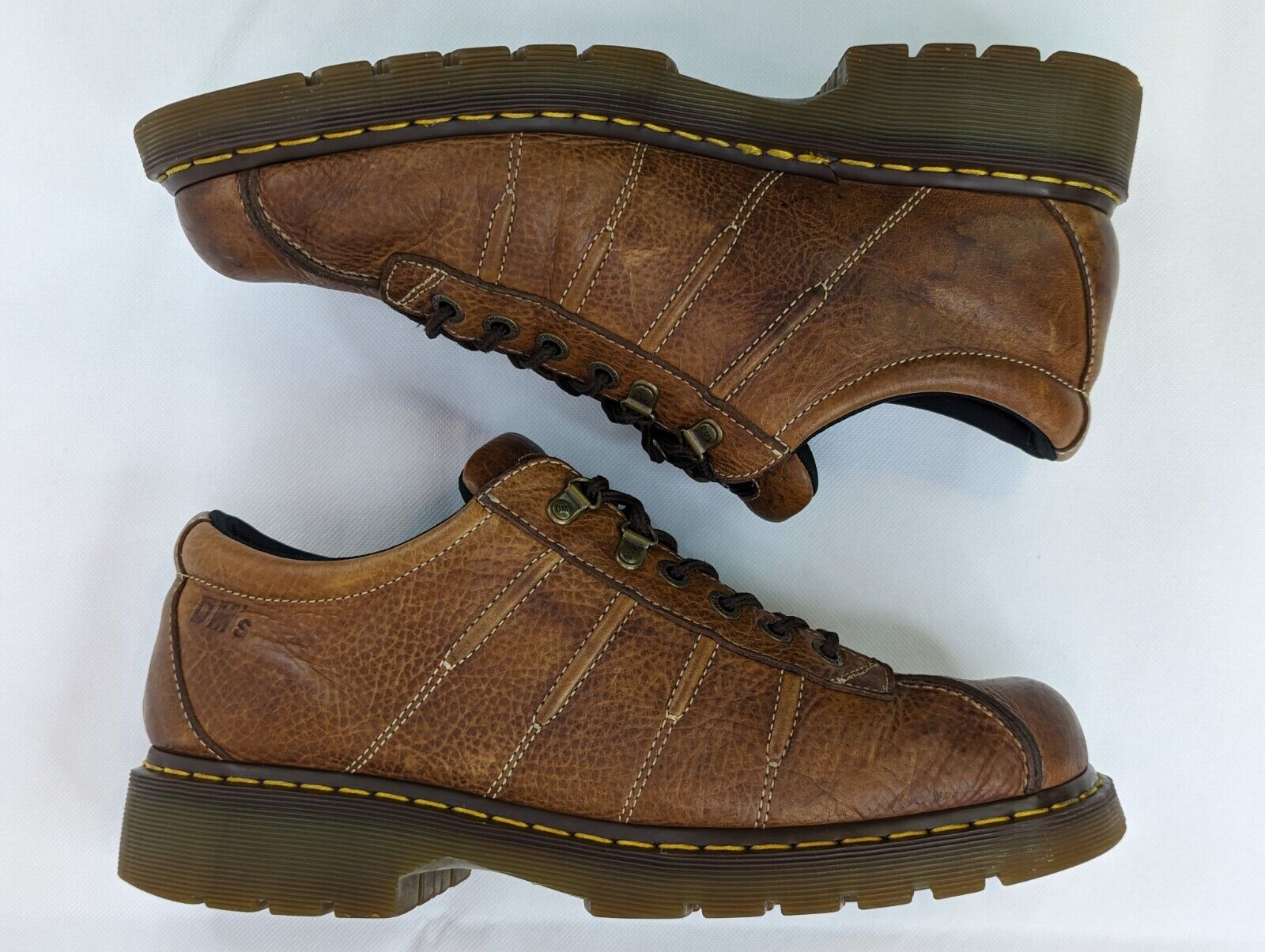 VTG Dr Martens Oxford Shoe, Men 13, Brown Leather 9764 Slip Oil Resistant Work thumbnail