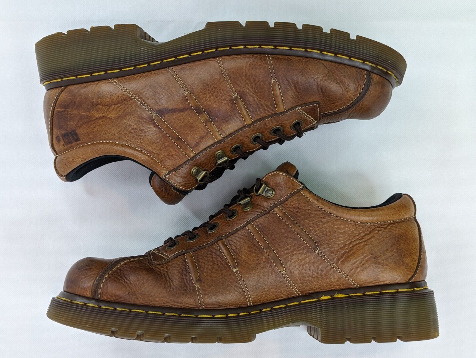 VTG Dr Martens Oxford Shoe, Men 13, Brown Leather 9764 Slip Oil Resistant Work thumbnail
