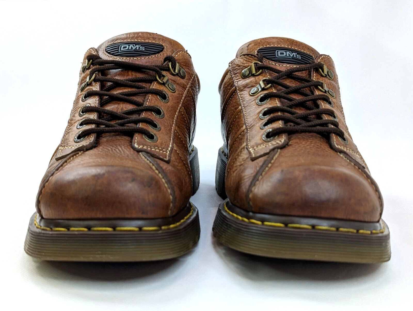 VTG Dr Martens Oxford Shoe, Men 13, Brown Leather 9764 Slip Oil Resistant Work thumbnail