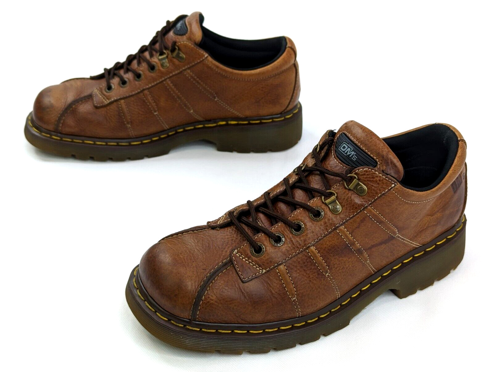 VTG Dr Martens Oxford Shoe, Men 13, Brown Leather 9764 Slip Oil Resistant Work thumbnail