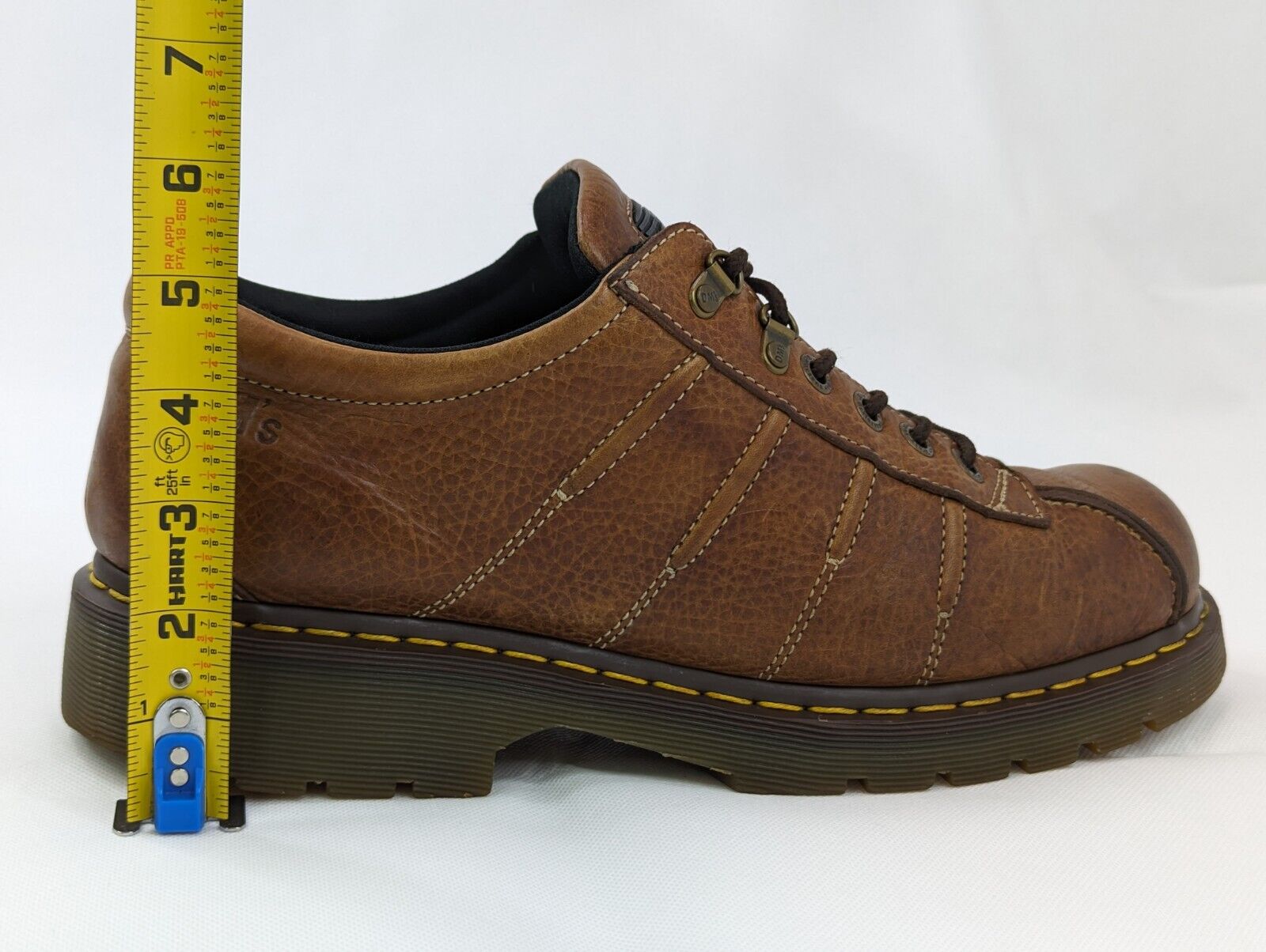 VTG Dr Martens Oxford Shoe, Men 13, Brown Leather 9764 Slip Oil Resistant Work thumbnail